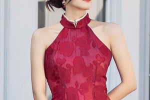 Garnet Halter Qipao