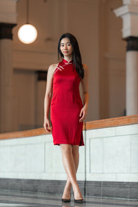 Red Beryl Cut-In Qipao