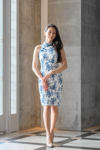 QingHuaCi Cut-In Qipao